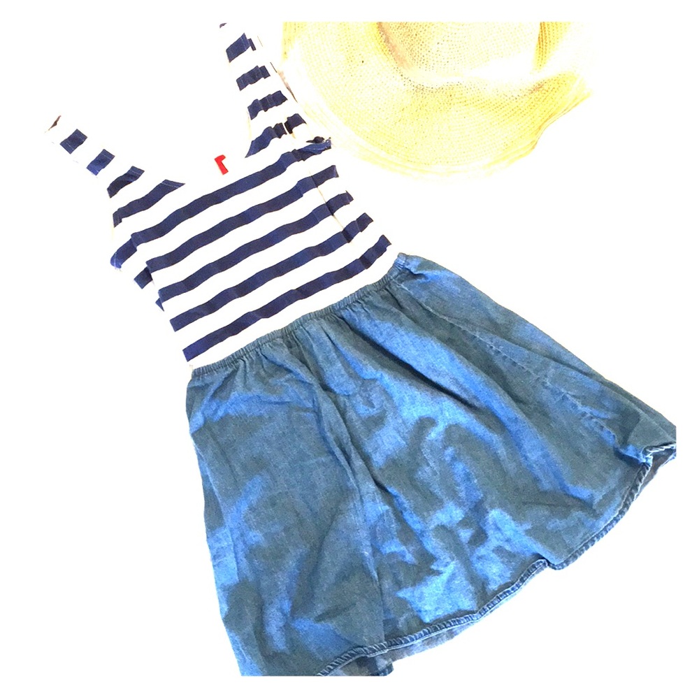 Stripes & Denim Summer Dress ☀️👒